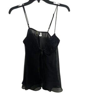 Fredericks of Hollywood Black Lingerie Slip Dress MEDIUM‎